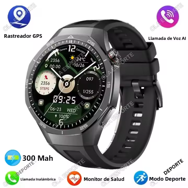 Reloj Inteligente GT5 pro Para Hombres Pantalla AMOLED HD Llamadas Bluetooth GPS Tracker NFC Monitor De Frecuencia Cardíaca Oxímetro De Pulso Reloj Deportivo Inteligente - 1