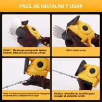 Podadora De Arbustos Inalámbrica De Mano 2 En 1 1500RPM Para Jardín Y Césped Compatible Con Batería DE-Walt 20V MAX - details 2