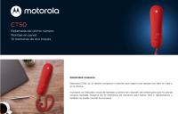 Motorola Voice - CT50 Teléfono Fijo Con Cable, Diseño Sencillo Y Compacto Con Función Radial , Silenciamiento Del Micrófono, Montaje En Pared, Control De Volumen Del Timbre - Color Blanco - details 0