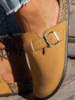 Zapatillas Casuales Para Mujer 2025 Nueva Modelo Temporada Completa Antideslizantes Moda Media Punta Sin Cierre Con Hebilla Adecuadas Para Interior Exterior Actividades Al Aire Libre - details 17