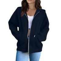 Sudadera De Mujer Con Capucha Abrigo Casual De Color Sólido Otoño E Invierno Con Bolsillos Y Cierre De Cremallera Largo Manga Para Calle - details 7