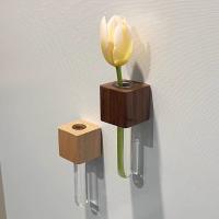 Vaso De Prueba De Madera Para Decoración De Cocina Y Nevera Magnetismo De Refrigerador Plantas De Propagación Y Estantería Decoración Moderna - details 5