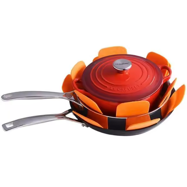 Conjunto de 3 Protectores de Fieltro para Sartenes y Cocottes Le Creuset - Ideal para Apilar sin Rayar - 1