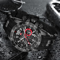 Reloj De Deporte Para Hombre MINI FOCUS Con Grande Dial Luminoso Multifuncional Resistente Al Agua Cuarzo Silicona Correa 220mm - details 1