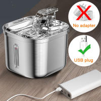 Fuente de acero inoxidable con marca de agua para gatos, dispensador automático de agua, filtro con Sensor, bomba Ultra silenciosa - detalles 3
