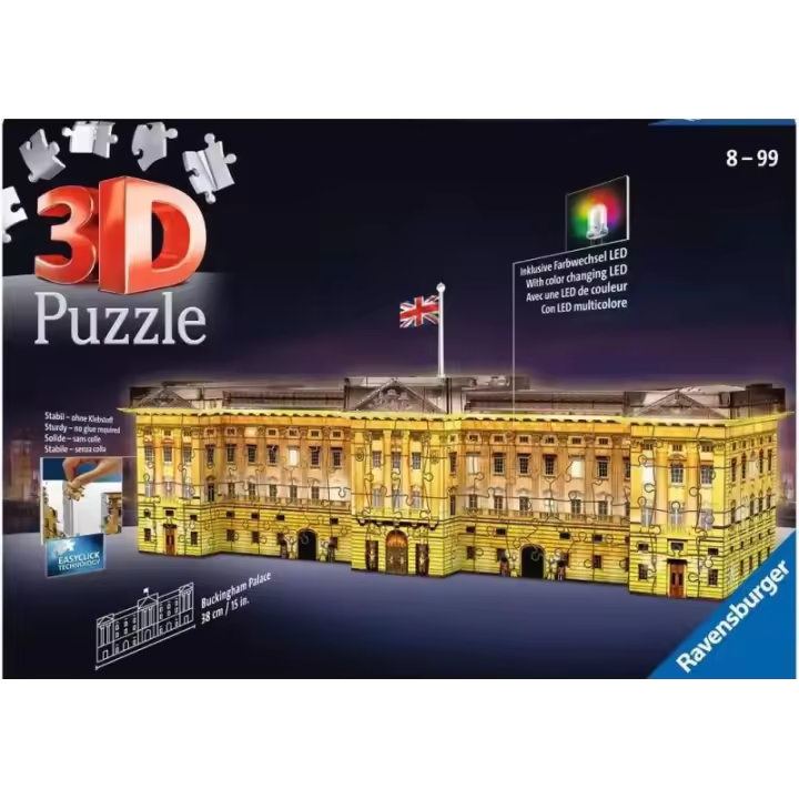 Puzzle 3d Buckingham Palace de Londres con Luz led - Ravensburger - 1