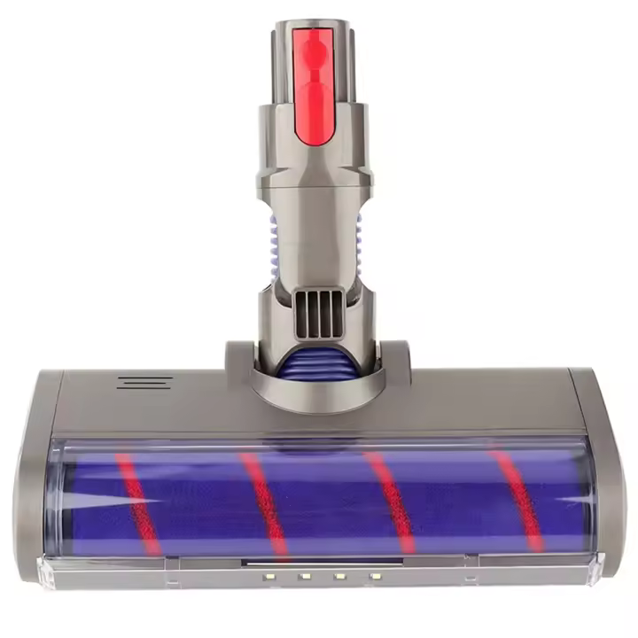 Cabeza De Limpieza Con Rodillo Suave Para Dyson V7 V8 V10 V11 V15 Accesorio De Cepillo De Piso Con Desbloqueo Rápido Material De Metal Tela Y ABS Plástico - 1
