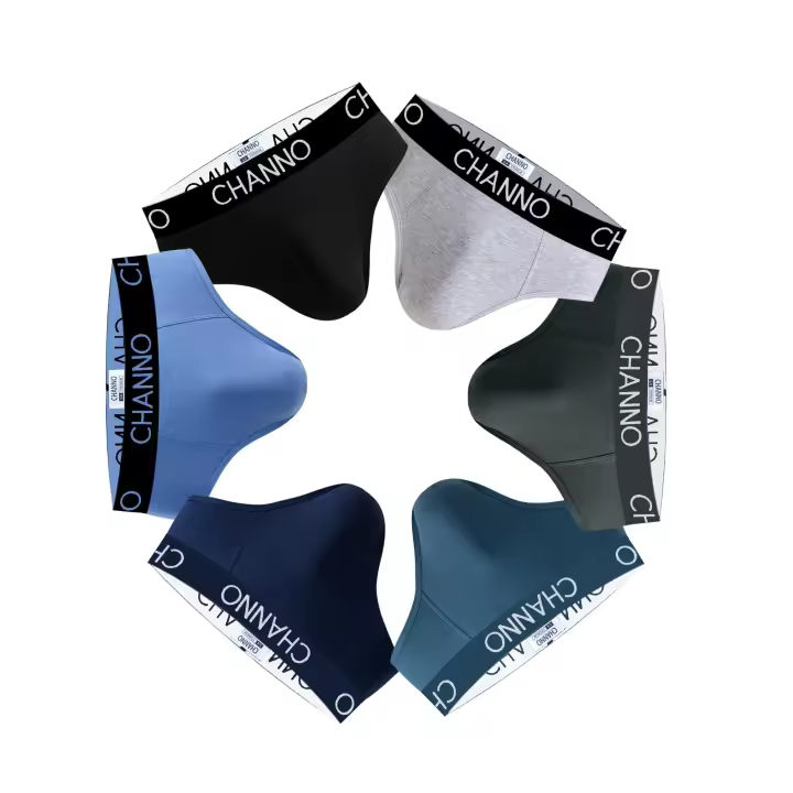 Channo Calzoncillos Slips para Hombre de algodón. Color Liso y Uniforme. Pack de 6 - 1