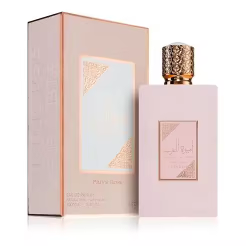Asdaaf Ameerat Al Arab Prive Rose / Sugar Crown EDP 100 ml – Perfume Mujer Lattafa – Fragancia Dulce, Floral, Frutal, Rosa, Vainilla y Algodón de Azúcar - 1