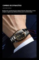 Reloj De Cuarzo Para Hombre Original OLEVS Con Correa De Acero Tungsteno Calendario Impermeable Reloj De Pulsera Lujo Con Manos Luminosas Y Numeros Romanos - details 3