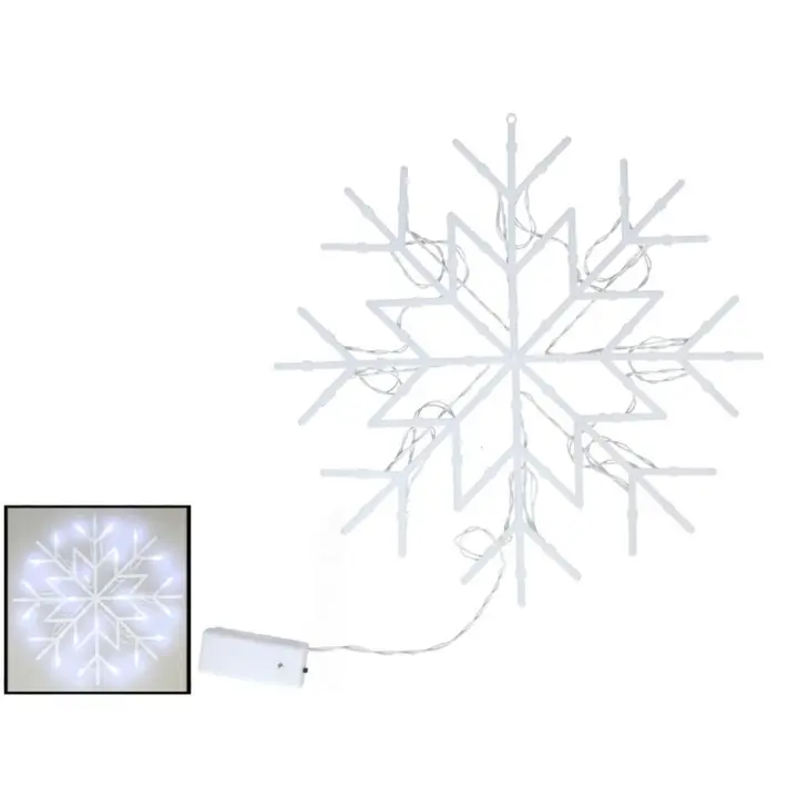 Gerimport Copo de nieve 24 led blanco frío 35x35 cm - 1