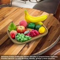 Decoración De Frutas Artificiales 10/11 PCS Banana Grape Lemon Kiwi Orange Apple Peach Strawberries Para El Hogar Material PE - details 3