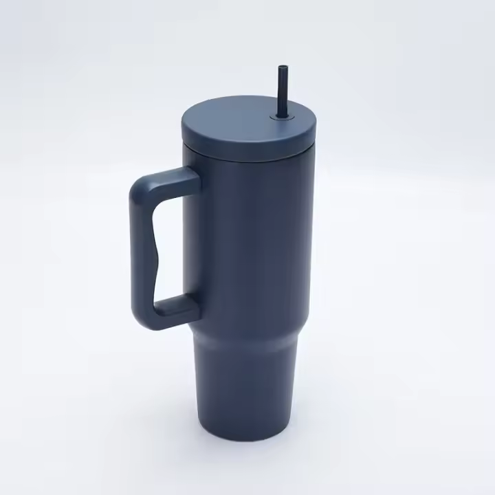Taza De Acero Inoxidable 1200ml Con Mango Y Taza Para Actividades Al Aire Libre Senderismo Correr Ciclismo Reutilizable Y Lavable a Mano - 1