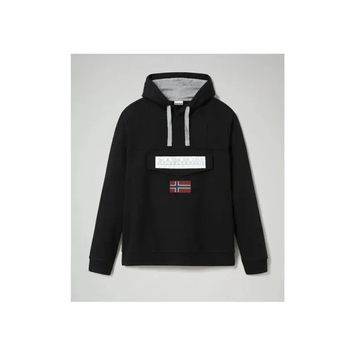 Sudadera con Capucha Burgee Invierno, Marca Napapijri, Variedad de Color y Talla, Para Hombre - 1