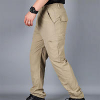 Pantalones Tácticos Impermeables Para Hombres Múltiples Bolsillos Cargo Resistentes Al Desgaste Ropa De Trabajo Al Aire Libre Para Senderismo - details 6