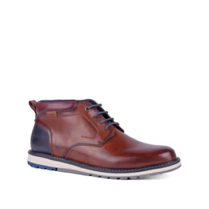 PIKOLINOS BERNA M8J-8181 BOTA TOBILLERA DE CABALLERO CON CORDONES, EN PIEL NATURAL con plantilla extraible. - 1