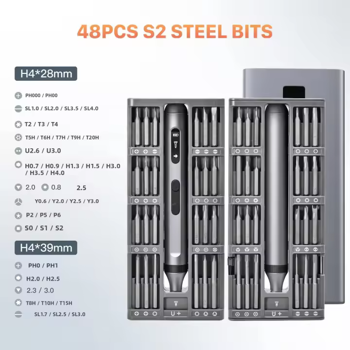 Juego De Destornilladores Eléctricos De Precisión 51 En 1 Multifuncional Con Recarga Rápida Y Bits Magnéticos Para iPhone Laptop Reloj PC Herramienta Eléctrica Para DIY En El Hogar - 1