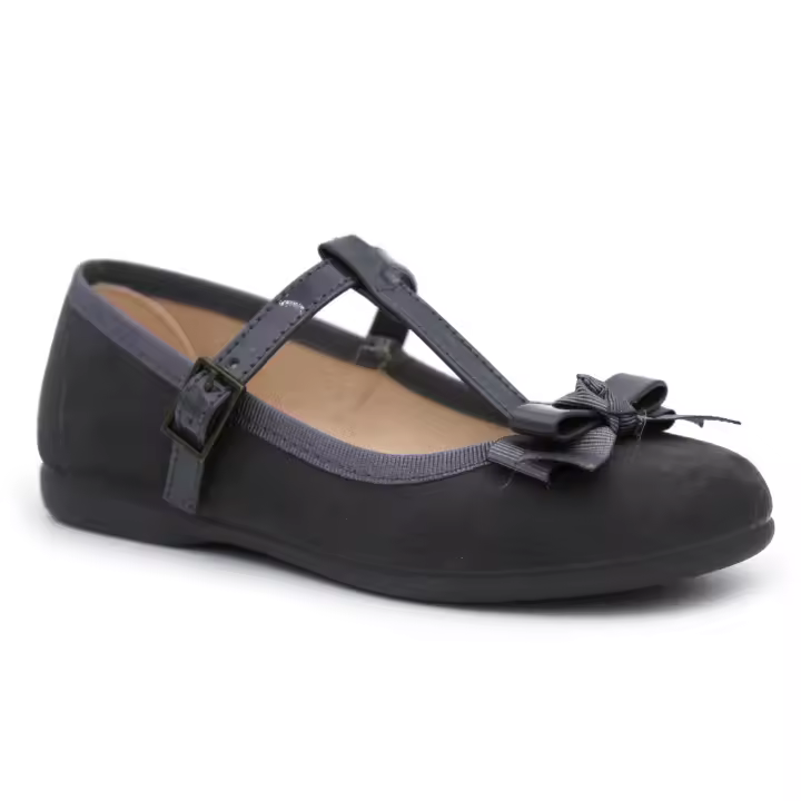 Mercedita florita Tokolate 1162-02 con hebilla en tres colores. Hechas en España - 1