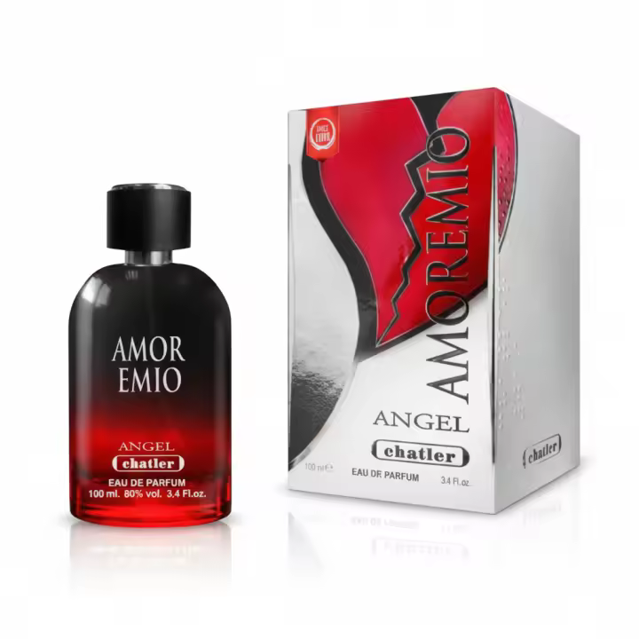Perfume femenino Amor Emio Angel Eau de Parfum de Chatler, fragancia intensa y seductora, con un aroma dulce y envolvente, ideal para ocasiones especiales. Presentado en frasco original con estuche. 🚚 Envíos a España 24/48 horas. - 1