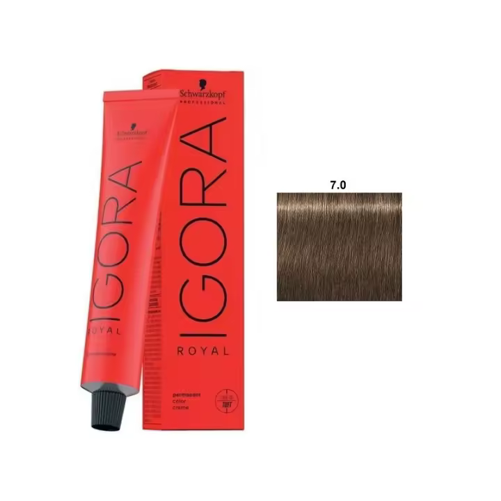 Tinte Igora Royal / Schwarzkopf - 7.0 Rubio Medio Natural - 1