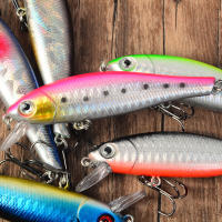 10pcs Señuelo De Pesca Minnow Flotante Wobbler Para Truchas Y Bass Lanzamiento De Plástico Duro Con Ojos 3D Herramientas De Pesca - details 4