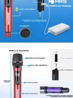 Micrófono Inalámbrico 2 Canales UHF Frecuencia Fija Micrófono Condensador Mano Para Fiesta Karaoke Show Reunión - details 8