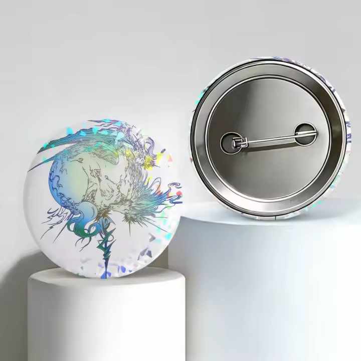 Broche De Láser Creativo F-Fantasy Juego Accesorios Para Mochila Regalos Great Para Amigos Y Niños Tamaño 2.5x2.5cm - 1