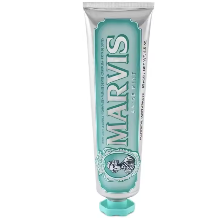 Marvis - Pasta de dientes Anise Mint 85 ml para cuidado bucal premium, con flúor y xilitol contra caries, fórmula vegana concentrada y sin conservantes - 1