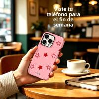 Funda De Teléfono Doble Capa Con Estrella Roja Rosa Para iPhone 17 16 15 14 plus 13 pro Max Anti-Atraque Y Resistente Al Choque Material PC - details 5