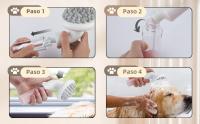 Cepillo De Baño Para Perros 3 En 1 Cepillo De Peluquería Para Mascotas Con Cabeza De Limpieza Y Masaje Silicona Suave Para Lavado Con Jabón - details 8