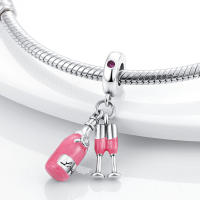 Encantos De Viaje Para Café Plata Charms Para Perros Y Gatos Corazón De Cuentas Adecuados Para Pulsera Original DIY Tendencia Clásica Vintage Romántica - details 147