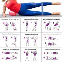 Banda De Resistencia De Goma Portátil Para Ejercicio De Fitness Y Yoga Equipo De Gimnasio Elasticidad Para Mujer Entrenamiento De Pilates Crossfit Estiramiento - details 6