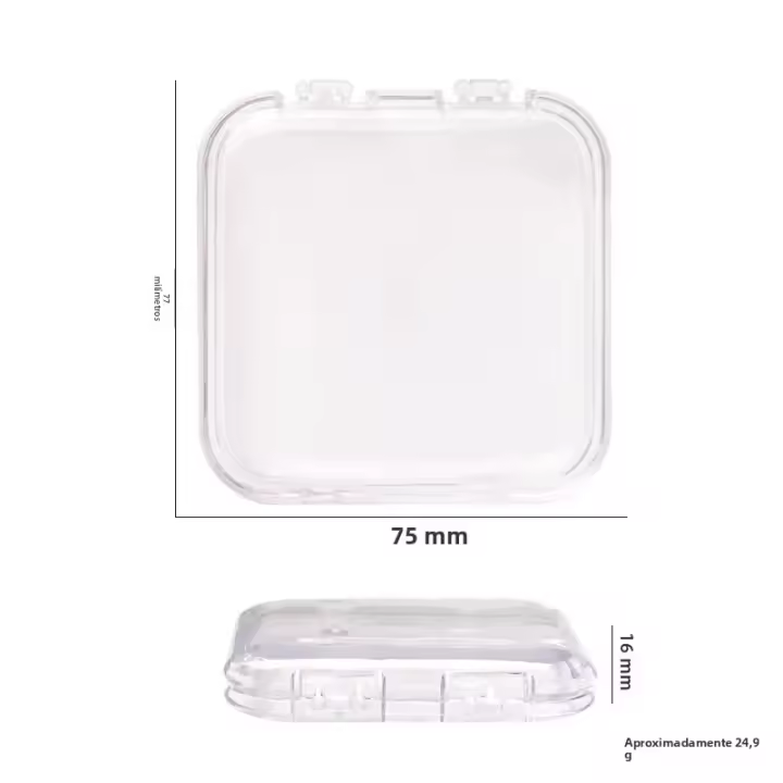 10 Piezas De Cajas Vacías Para Uñas En Forma Cuadrada Caja De Empaque Para Uñas Postizas Pequeña Caja De Negocios Para Negocios En Línea - 1