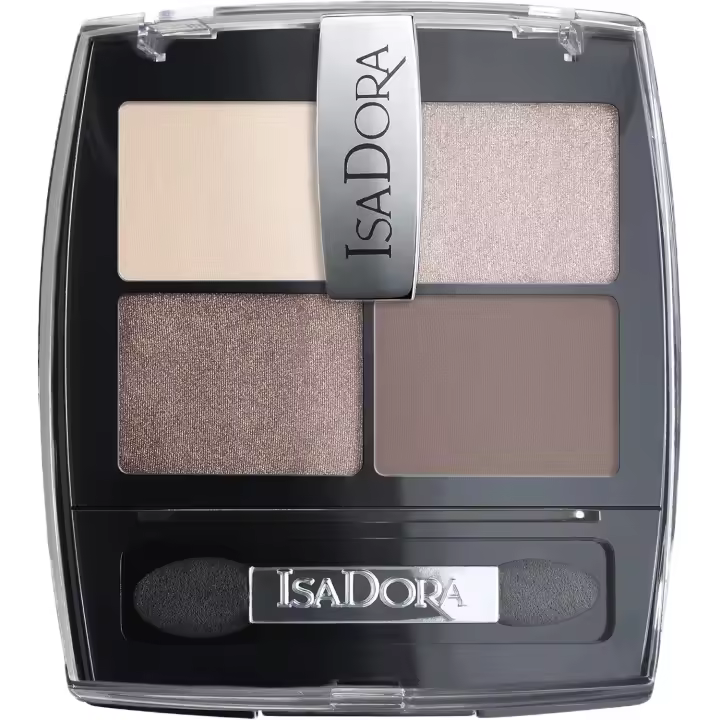 Isadora Eyeshadow Quartet 5g - 51 Cappuccino, Paleta de Sombras de Ojos de Larga Duración - 1