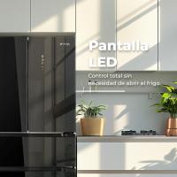 EVVO Frigorífico francés F80B Glass, Inverter, Puerta de cristal, Total No Frost, 327l + 183l - details 2