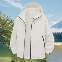 Chaqueta De Cierre Para Mujer Casual Con Capucha Color Sólido Transpirable Impermeable Y Antigolpes Para Camping Y Escalada Al Aire Libre - details 82