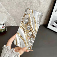 Funda De Teléfono Diamante Dorado Para iPhone 17/16/15/14/13/12/11 pro Max/ XS/ XR/XSMAX/7/8/6/6S plus Resistente Al Choque Diseño De Ritmo 3D Material Plástico Suave - details 3