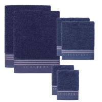 Set 6 de toallas de baño calavera (2x tocador 30x50cm + 2x manos 50x90cm + 2x baño 70x140cm) 100%algodón varios colores Scalpers Home - details 10