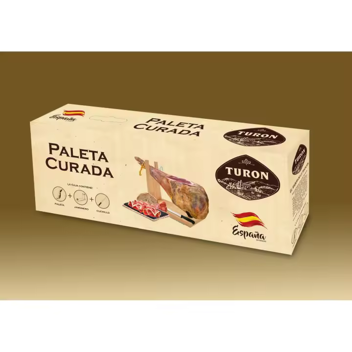 Paleta Curada 4,5kg aprox. + Jamonero - Turon - 1