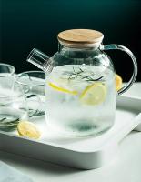 Tetera De Vidrio Borosilicato Transparente Resistente Al Calor Gran Tetera Clara Para Té Puér Kettle Con Taza Para Oficina Y Hogar - details 5