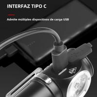 Linterna Frontal LED Tipo-C USB Con Clip Magnético Para Pesca Caza Y Camping Lámpara Torcha Con Fuente De Energía De Litio Ion Impermeable - details 1