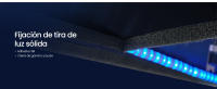 VASAGLE Marco de Cama Flotante, 140 x 200 cm, Bordes Acolchados, LED, 2 Tomas de Corriente, 1 Puerto USB-A, 1 Puerto USB-C, 1 Puerto USB-A Posterior, Carga de 500 kg, Gris Pizarra - details 4