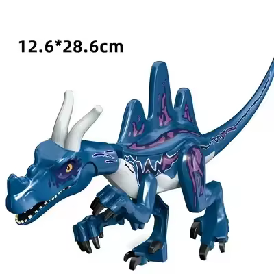 Juguete De Bloques De Construcción Grande Dinosaurio Mundo Triceratops Tyrannosaurus Modelo Animal Para Niños Regalos - 1