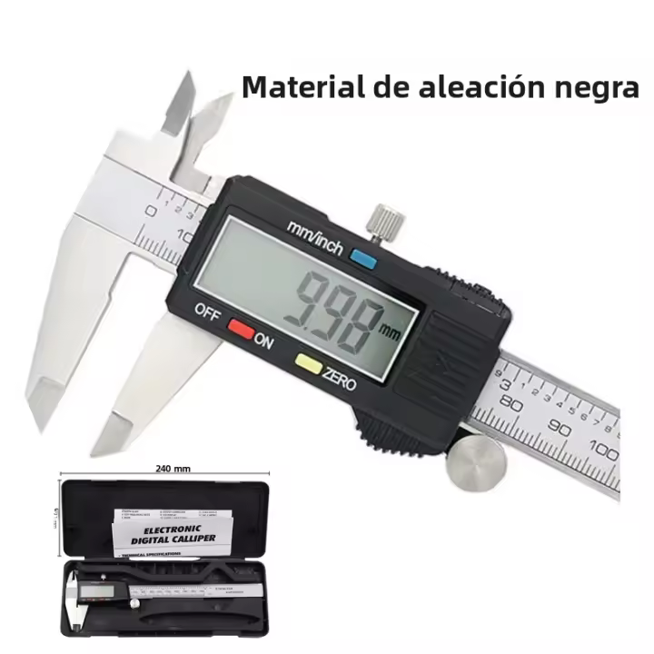 Calibrador Digital De Acero Inoxidable Herramienta De Medición 150mm Con Vernier Regla Para Trabajos De Madera Y Metal - 1