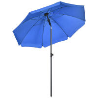 Outsunny Sombrilla de Playa Grande Ø180 cm Sombrilla de Terraza Exterior con Ángulo Ajustable Protección UV50+ Impermeable Mástil de Ø32 mm - details 0