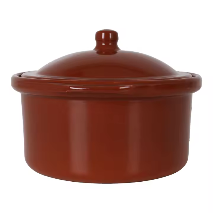 Azofra - Cacerola de Barro 16CM - Artesanal y Esmaltada Duradera - Ideal para Cocina Tradicional - 1