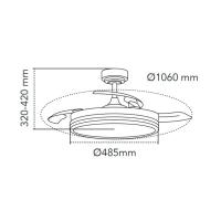 Akunadecor - OFERTA Ventilador de techo PITIJOPO con motor DC 6 velocidades Tecnología Led muy eficiente 45W tres tonalidades, Control remoto con temporizador, luz REGULABLE en color e intensidad, MEMORIA motor inverter verano/invierno ultra silencioso. - details 3