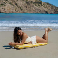 Flamingueo Tumbona Plegable Silla Playa Plegable Reclinable 5 Posiciones Asas Tipo Mochila Resistente al Agua Tejido Poliéster Beach Chair 104,5 x 46,5 x 9 cm - details 6