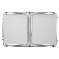Aktive - Mesa baja plegable camping, color crema, 60x40x25 cm, patas y tablero plegables, máx. 20 kg, aluminio y madera MDF, antideslizante, antivuelco, plegado compacto, mesa portátil, resistente y duradera, cierre de seguridad, asa de hombro y de mano - details 4