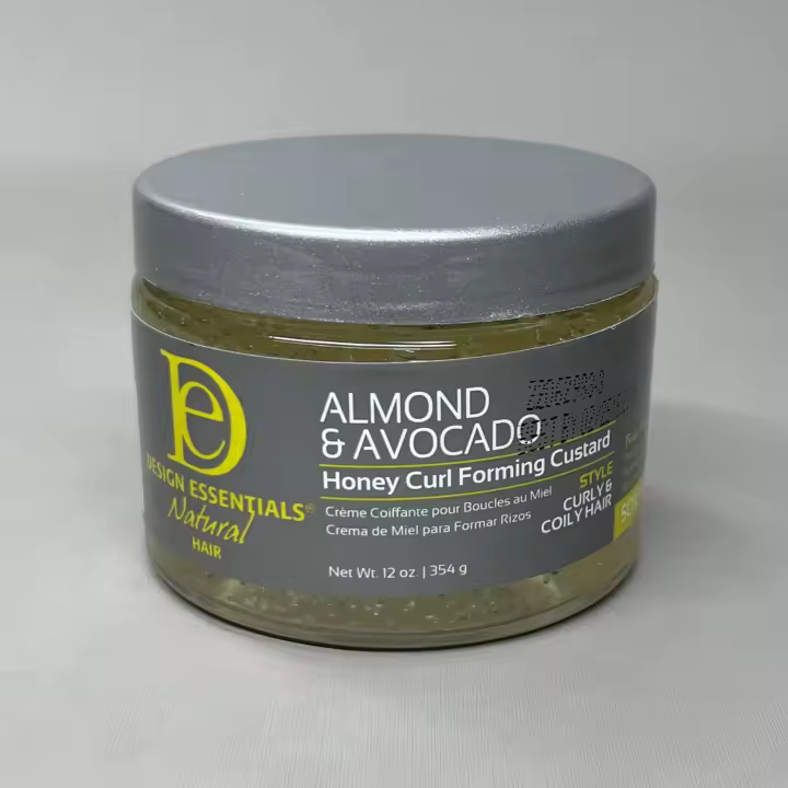 Design essentials natural almond & avocado honey curl forming custard 354g - 1